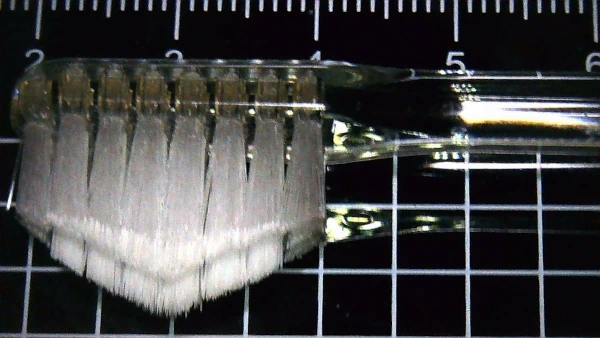奇跡の歯ブラシポケットインの顕微鏡カメラ画像